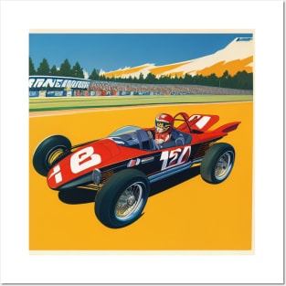 Vintage F1 Formula One Track Car Posters and Art